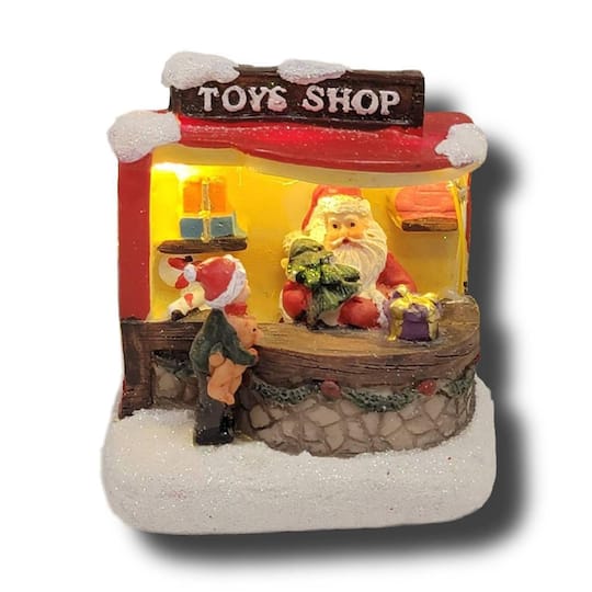 Wizardi 12" Santa's Toys Shop Christmas Decoration